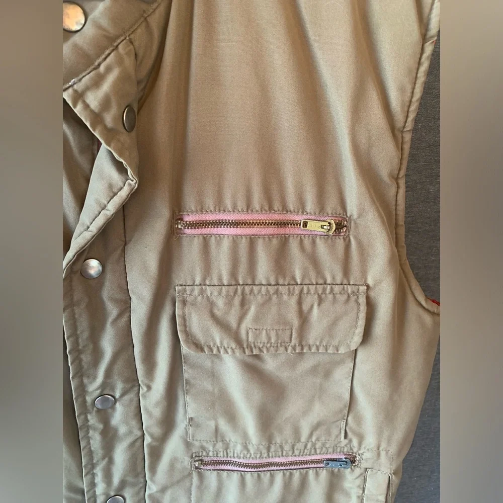 Vintage Sears Fieldmaster Mens XL Puffer Vest Brown Red Quilted Hunting Jacket